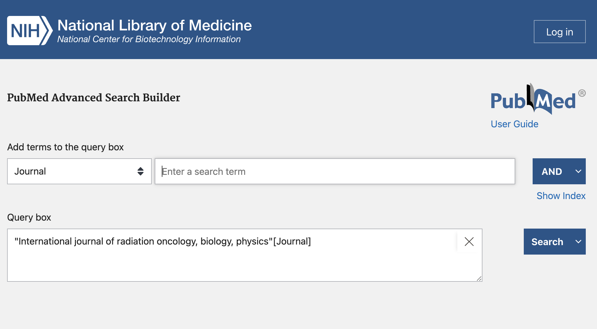 Demonstrating formatting of search terms